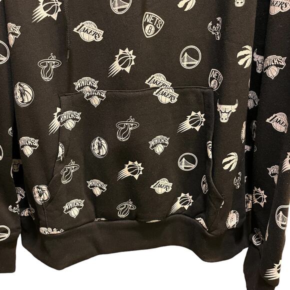 NBA Basketball Team Logo Hoodie Black Sweatshirt - Picture 6 of 8